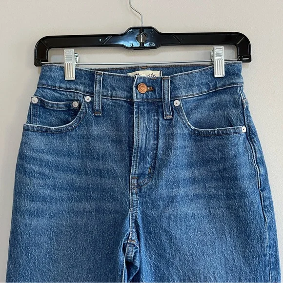 Madewell The Petite Perfect Vintage Wide-Leg Crop Jean, Bright Medium Blue, 24P - Picture 5 of 11